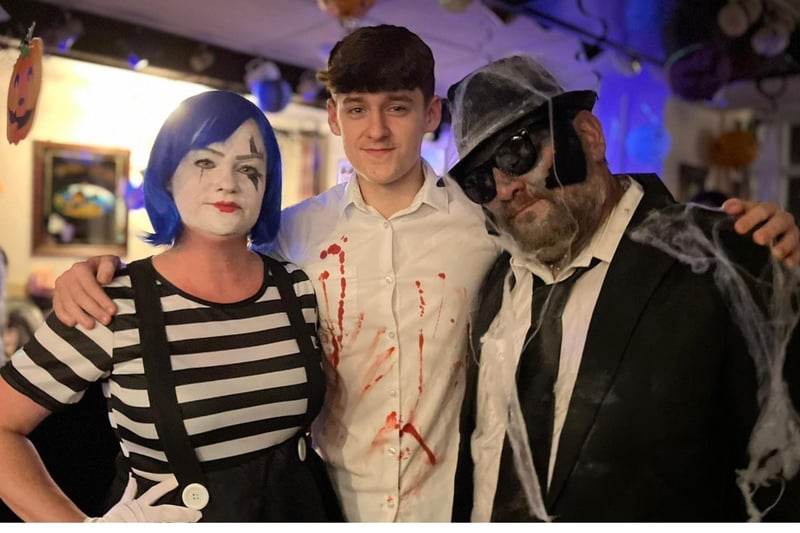 Pictured: Dayle Knights, Bailey Knights, Justin Hooper at the Royal Oak pub, in Nidderdale.