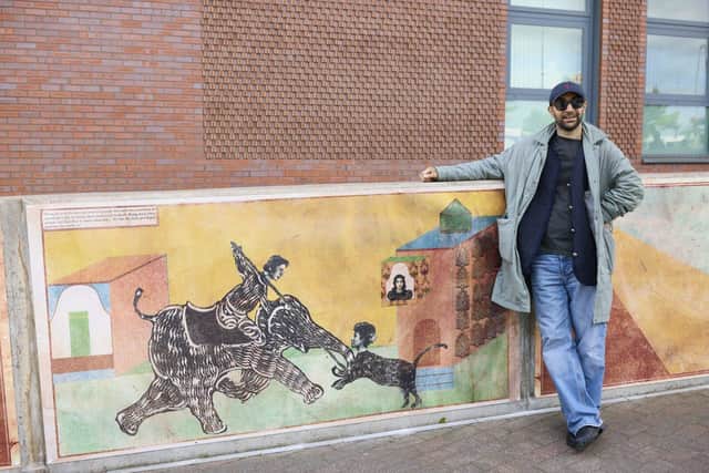 Artist Mohammad Barrangi has revealed a brand-new mural at Pinderfields Hospital