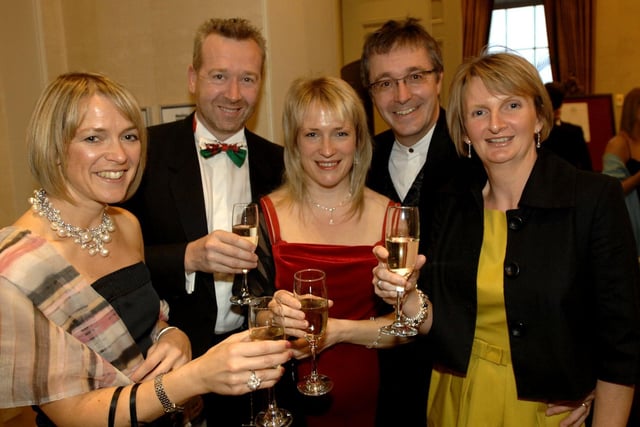 Helen Brown, Rob Price, Ruth Smith, Mike White and Sue White - St Gemma's Hospice Golf Day Dinner at Rudding Park in 2007