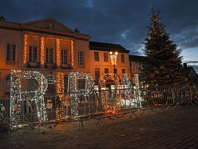 Ripon illuminated in festive lights