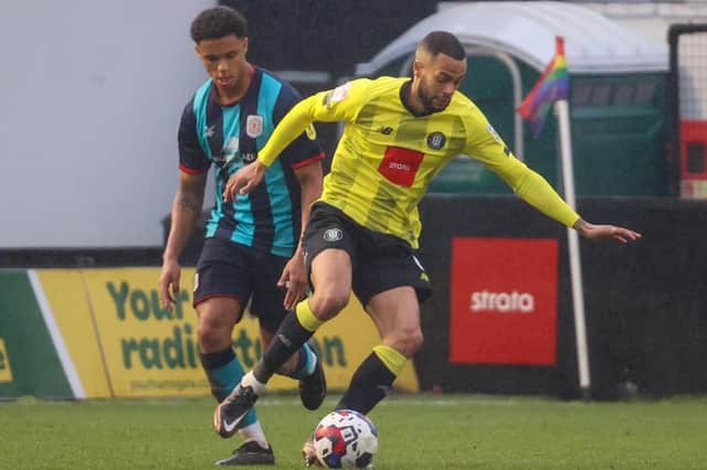 Harrogate Town drew 2-2 with Crewe Alexandra on Saturday having taken a two-goal advantage into the closing stages of the contest. Pictures: Matt Kirkham