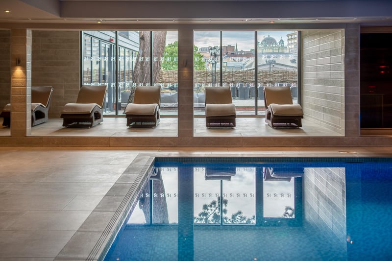 The relaxing indoor pool
