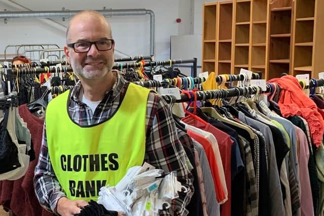 Operational Manager of Harrogate Clothes Bank Mike Proctor is keen to welcome new volunteers in 2023.
