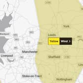 The Met Office has issued a yellow weather warning for strong winds across the Harrogate district on Christmas Eve