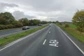 A driver was taken to hospital with minor injuries after their car flipped on the A64 near Tadcaster