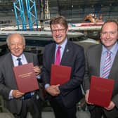 The deal is done - Flashback to December 2022  when North Yorkshire County Council’s leader Carl Les (left), the Secretary of State for Levelling Up, Housing and Communities Greg Clark (centre) and City of York Council’s leader Keith Aspden (right) sign the proposed devolution deal for the county.