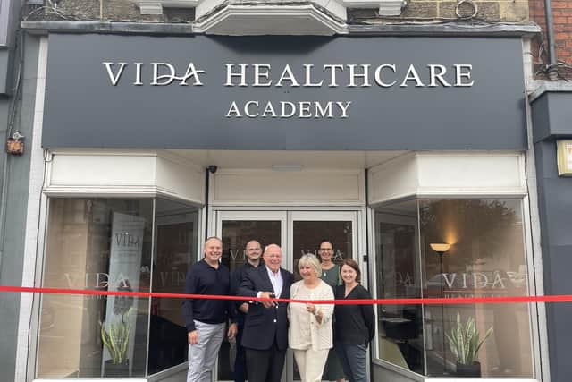Vida Healthcare’s new bespoke training academy in Harrogate - James Rycroft, Arron Bolland, Chris Rycroft, Barbara Rycroft, Bernadette Mossman and Jill Young. (Picture contributed)