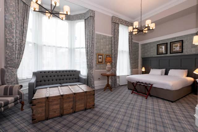 A sneak peak at one of the new spacious attractive bedroom suites in The Harrogate Inn after the renovation of the St George Hotel by The Inn Collection.