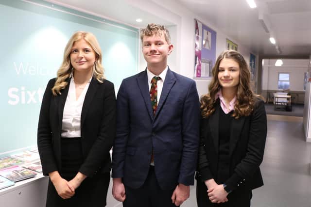 Successful Harrogate students - Ashville College sixth formers Emilia Christensen, Ethan Marshall, and Beth Harrison. (Picture contributed)