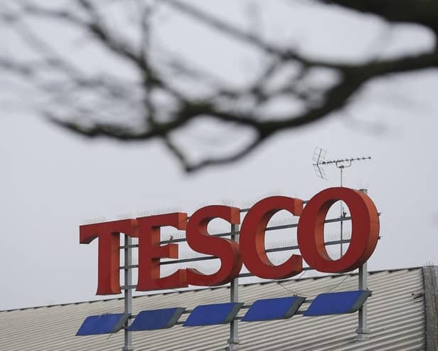 Tesco logo. (Pic credit: Daniel Leal / AFP via Getty Images)