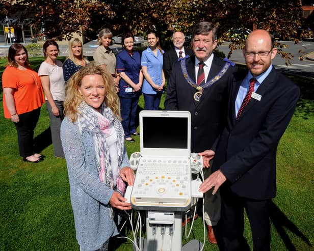 Flashback to 2016 when Fiona Martin, founder of The Friends of Alfie Martin charity, presented a Cardiac Scanner to the Neonatal Unit at  St James Hospital, Leeds in conjunction with the Freemasons of Yorkshire. (Picture by Simon Hulme)