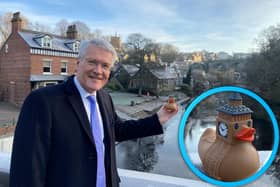 No ducking the issue - Harrogate and Knaresborough MP Andrew Jones, who is backing a campaign to improve the water quality of the River Nidd.