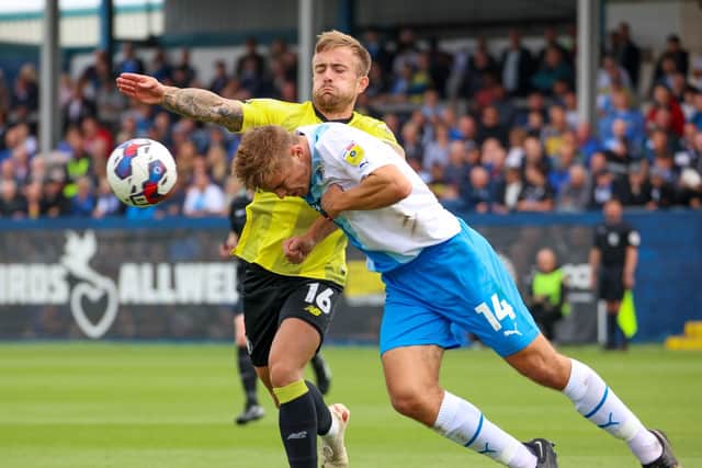 Harrogate Town suffered their second defeat in five League Two matches this term when they went down 1-0 at Barrow on Saturday afternoon. Picture: Matt Kirkham