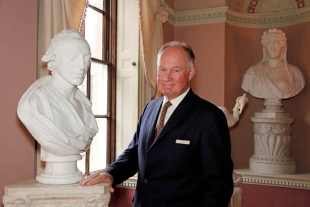 Pictured is Richard Compton at Newby Hall, which is recognised as one of Britain’s finest Adam Houses and is also internationally celebrated as one of the largest and most complete surviving Chippendale interiors.