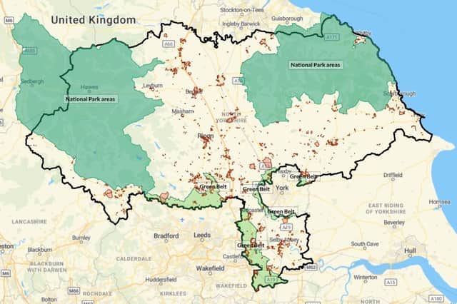 Potential development sites submitted so far to the council. Image: North Yorkshire Council.