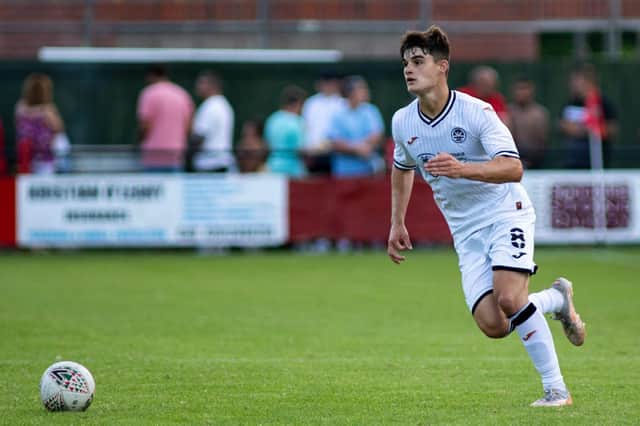 Sam Leverett in action for Swansea City Under-23s.