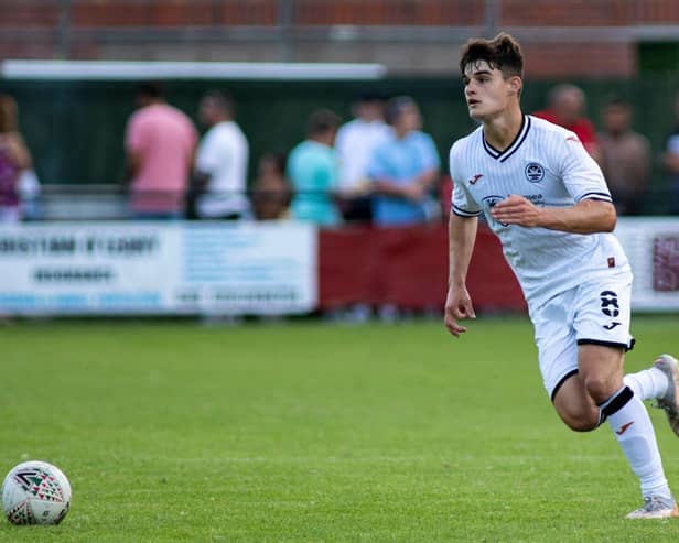 Sam Leverett in action for Swansea City Under-23s.