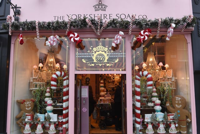 The Yorkshire Soap Company Christmas shop window
