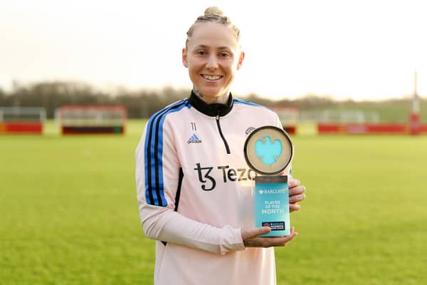 Harrogate-born Leah Galton has won the Barclays Women’s Super League Player of the Month award for December