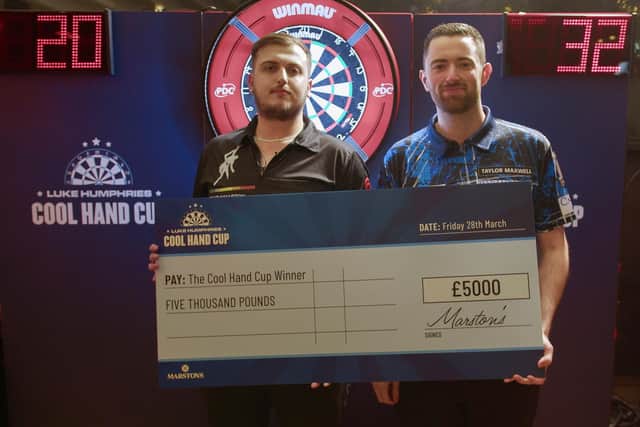 Cool Hand Cup Champion, Nile Gott (left), and World Darts No. 1, Luke Humphries (right)