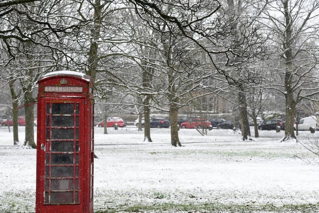 The Stray in Harrogate covered in a blanket of snow