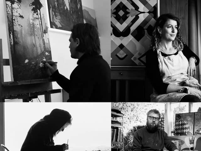 Artists featuring in a Harrogate gallery's Infinite Nature exhibition - Clockwise from top right, Florence Blanchard, Thomas James Butler, Schoph and Danny Larsen.
