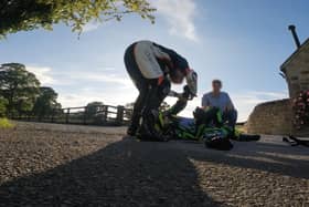 Ben, from Hampsthwaite, was just 0.4 miles into a bike ride after work when the accident occurred
