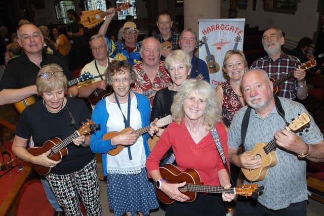 Harrogate Spa Town Ukes are supporting their charity partner, Saint Michael's Hospice, with all collections and donations made at their regular concerts and private events going to the hospice