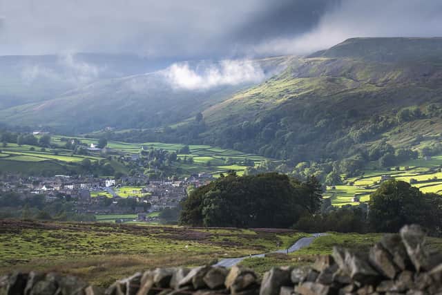 Housing boost in North Yorkshire -  A view of Swaledale with Reeth in the distance. A priority of the draft housing strategy is to address rural housing needs. (Picture contributed)