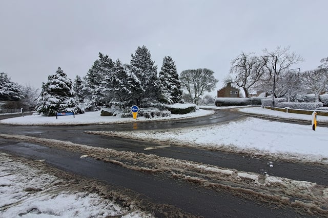 The roundabout in Pannal Ash