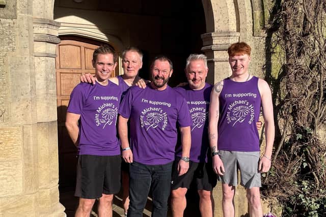 Harrogate estate agents Verity Frearson’s Great North Run team - James Verity, David Stamford, Andy Preston, Matthew Stamford & Josh Burns.