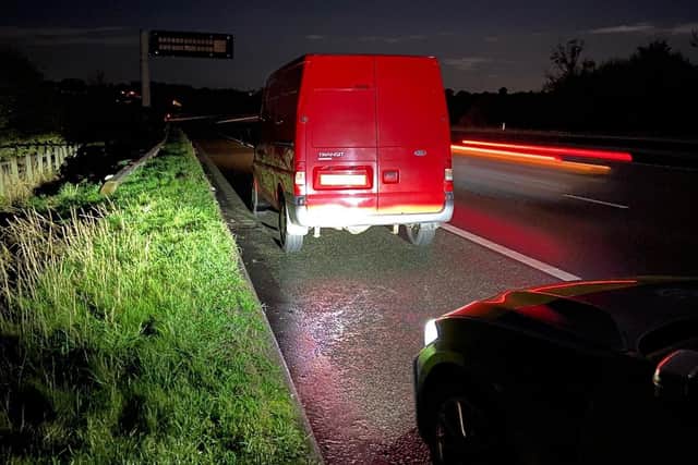 North Yorkshire Police have arrested three men after they intercepted their vehicles on the A1(M)