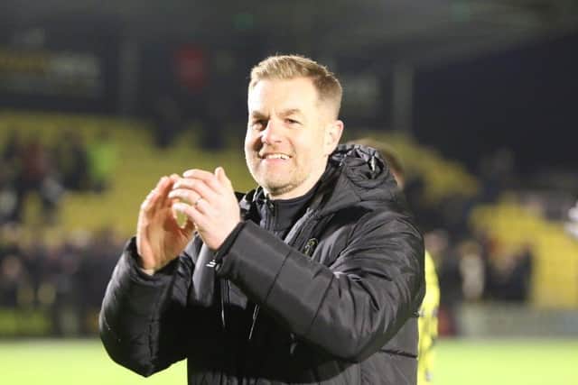 Harrogate Town manager Simon Weaver is a big fan of Tom Eastman's. Picture: Brody Pattison