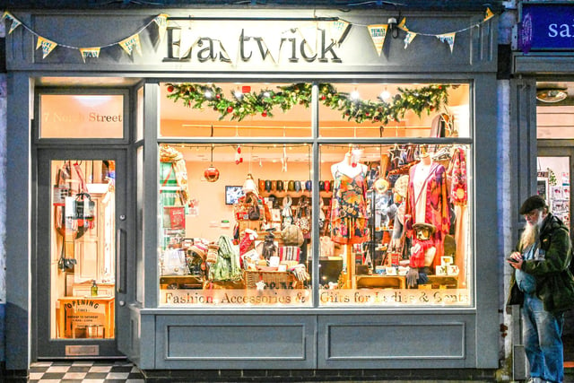 Pictured: Eastwick on North Street will be drawing shoppers in with this warm and festive window display.