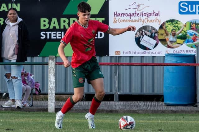 Harrogate Railway winger Luca Bolino netted his 10th goal of the season at the weekend. Picture: Harrogate Railway Athletic FC