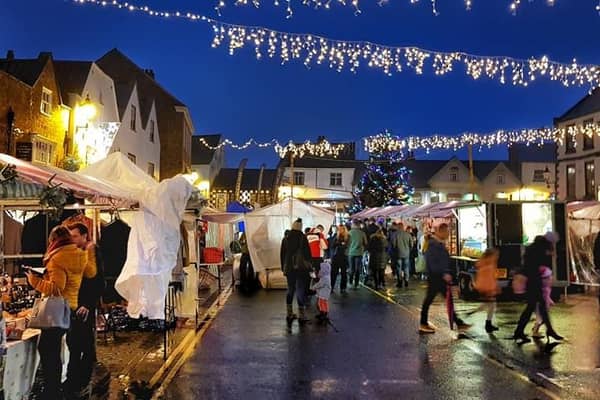 Knaresborough Christmas Market in the Market Place, which takes place on Saturday, December 3 and Sunday, December 4, will see nearly 60 gift stalls.