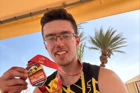 incredible 17-year-old Harrogate student Alex Fennah overcame the sweltering heat of the north African desert to complete back-to-back marathons.