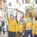 Chris Kamara surprises Leeds locals as he lauches Marie Curie Great Daffodil Appeal.