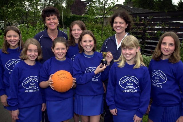 The Pannal Primary School netball team that won the Harrogate and District Netball League Challenge Cup in 2002