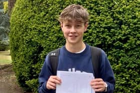 Ripon Grammar School student Archie Sculthorp, who plays for Harrogate Cricket Club, achieved nine grade 9s and one 7 in his GCSEs. (Picture contributed)