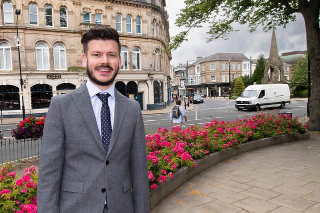 North Yorkshire Council's Executive Member for Transport, Coun Keane Duncan, the councillor now leading the Harrogate Gateway project, pictured on Station Parade. (Picture North Yorkshire Council)