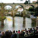Flashback to a previous year - The much-loved Knaresborough Cricket Club Duck Race is traditionally held on the River Nidd on New Year’s Day for charity. (Picture contributed)