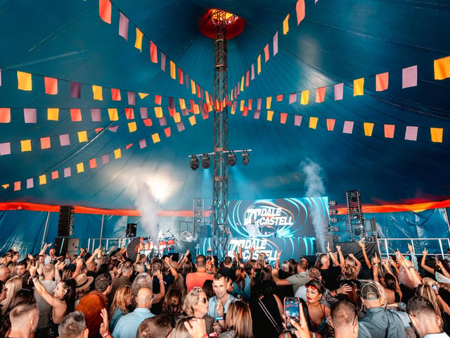 Festivalgoers enjoying the feel-good house music and vibrant atmosphere at the festival on the Stray in Harrogate