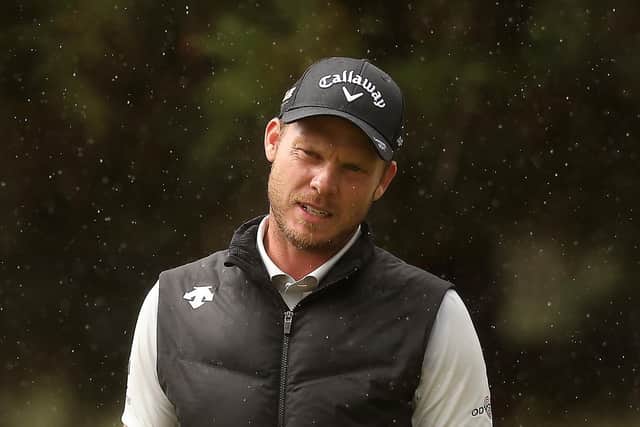 Danny Willett reacts to a putt on the 17th hole during the final round of the Fortinet Championship. Picture: Getty Images