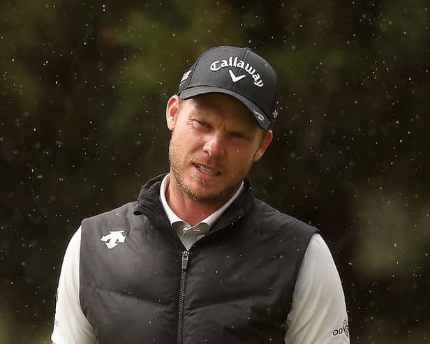 Danny Willett reacts to a putt on the 17th hole during the final round of the Fortinet Championship. Picture: Getty Images