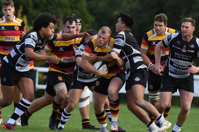 Harrogate RUFC suffered a 41-10 home defeat to Sedgley Park in National Two North. Pictures: Gerard Binks