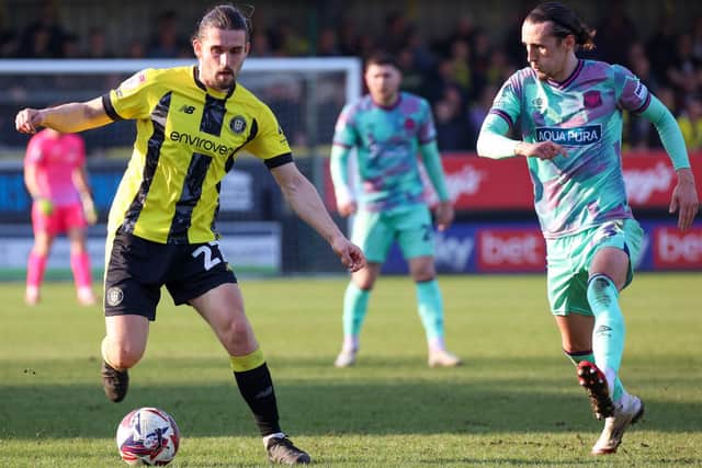 Ben Fox was named man of the match for his all-action performance in the centre of Harrogate Town's midfield.