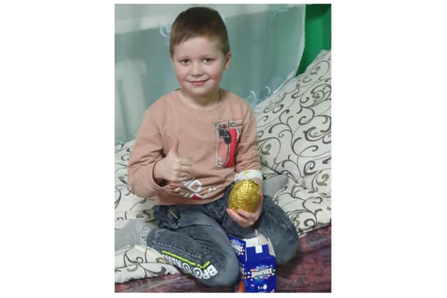 Ukraine children receive Easter Eggs from the people of Knaresborough and a specific thanks to Stacy Worral and Jo Notman