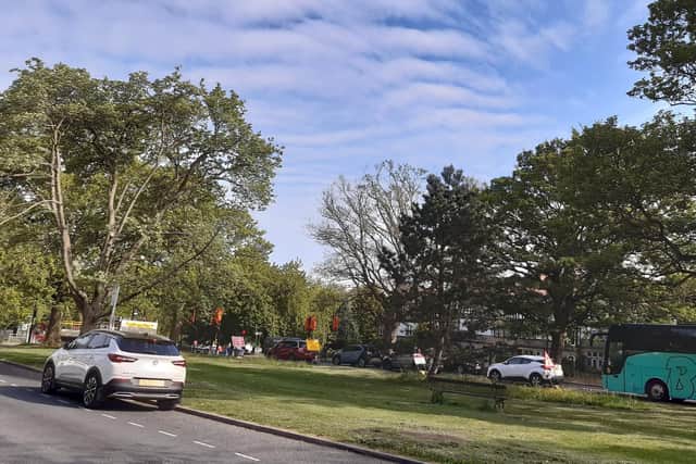 Traffic on Harrogate's Skipton Road today - One motorist earlier this week reported taking one hour to get all the way along Skipton Road to the Empress roundabout from New Park. (Picture contributed)