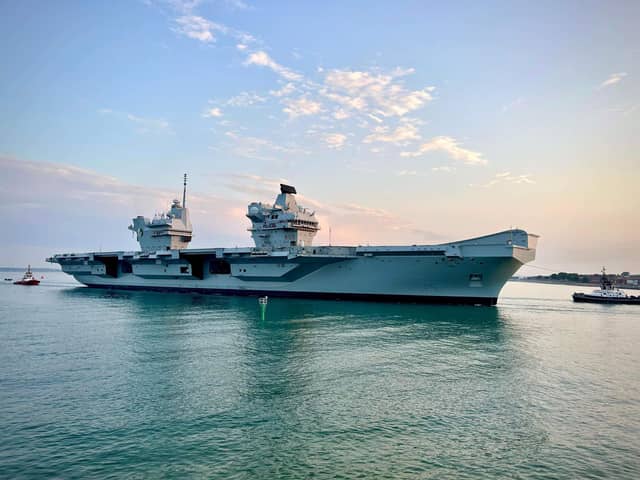 HMS Queen Elizabeth returned to Portsmouth on July 30 after spending several months in Rosyth for repairs.